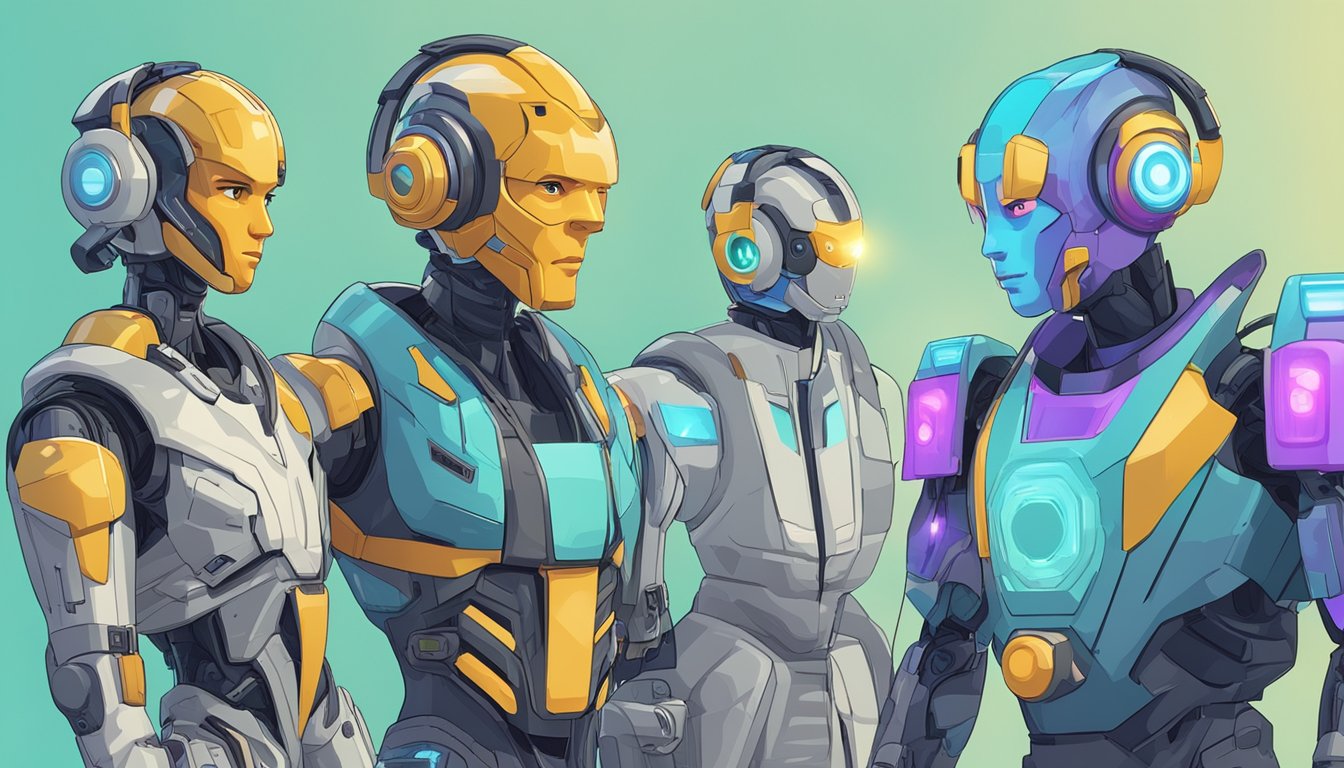 Un gruppo di avatar AI engage in conversazione, ognuno con un design e una personalità unici